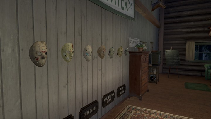Friday the 13th The Game Wall of Hockey Masks