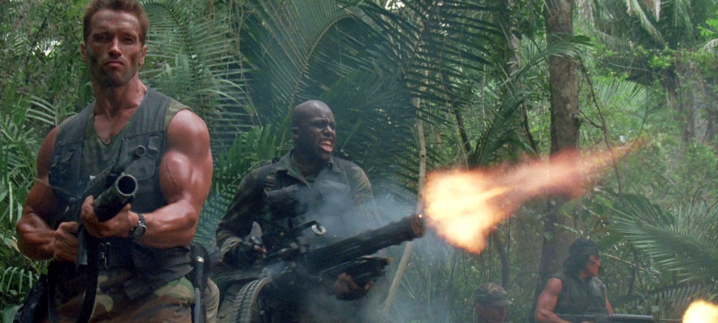 ScreenHub-Movie-Predator Firing Into Jungle