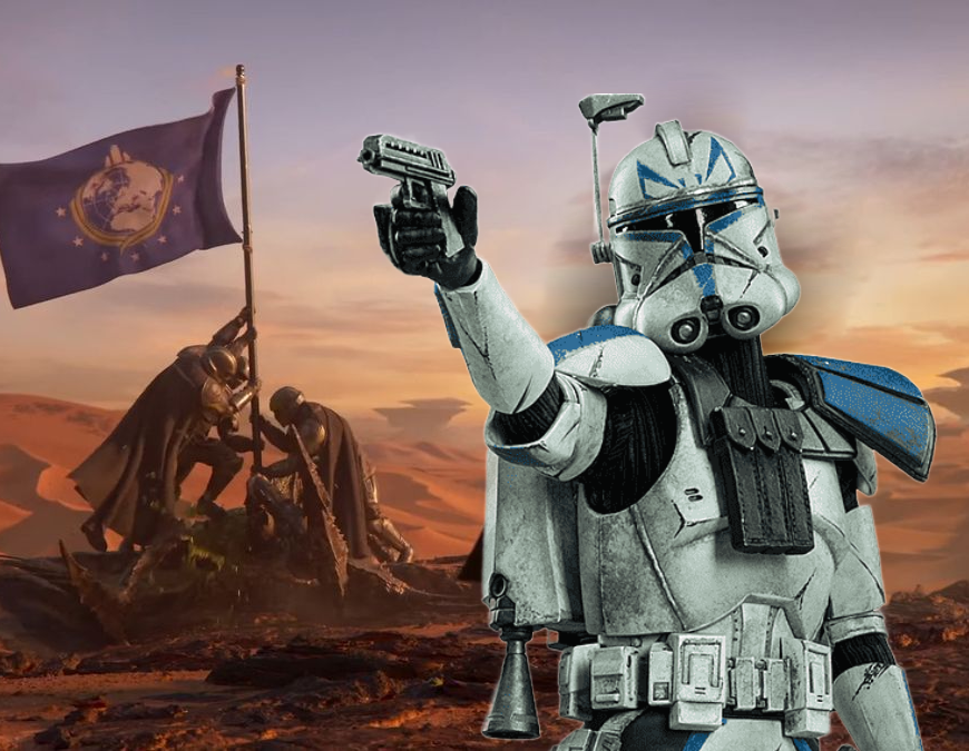 Captain Rex from Star Wars The Clone Wars in Helldivers 2